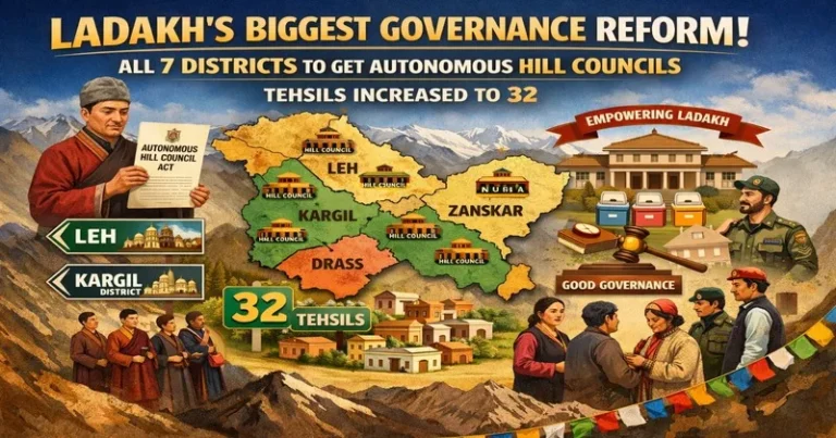 Ladakh Gets Major Governance Boost: All 7 districts to have autonomous hill councils